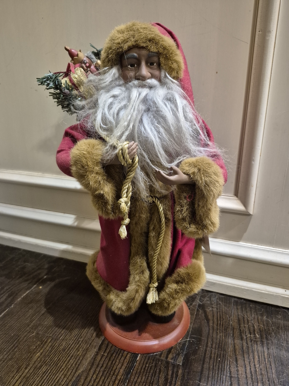 African American Santa 16" Figurine The Santas Tina Mitchell Christmas Vintage